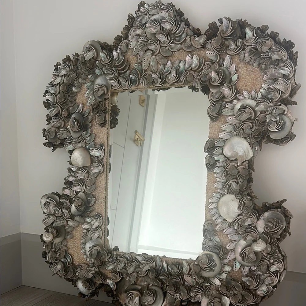 Ornate Silver Mirror Wall Decor